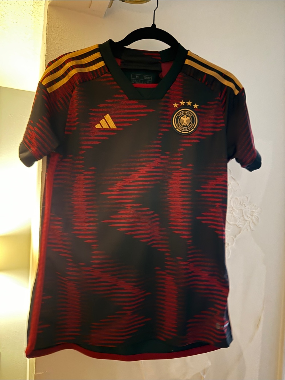 adidas Kids Germany Football Jersey - Black, Red & Gold